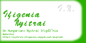 ifigenia nyitrai business card